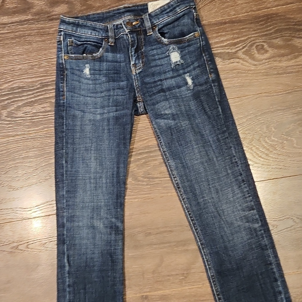 ❤ COSMIC BLUE LOVE SKINNY JEANS, 0 (25) - Picture 6 of 9